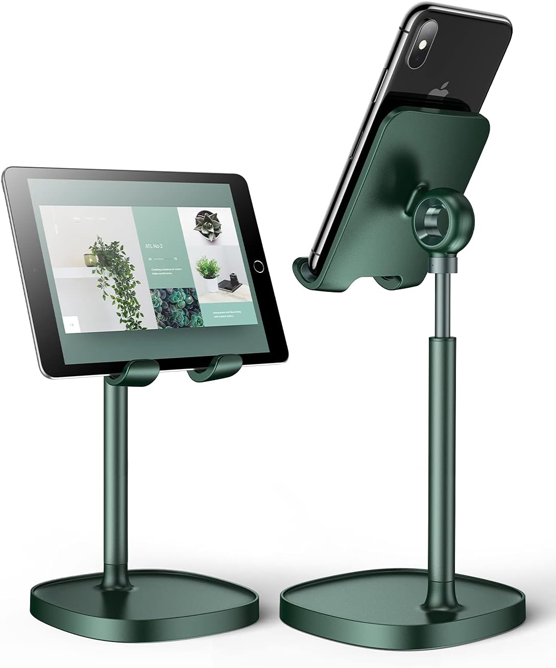 Cell Phone Stand Phone Holder for Desk Recording Office, Women Office Desk Accessories Gifts PC Gaming Essentials iPhone Stand Gadgets Fit OtterBox Case Switch iPad Air Tablet 4-10 in